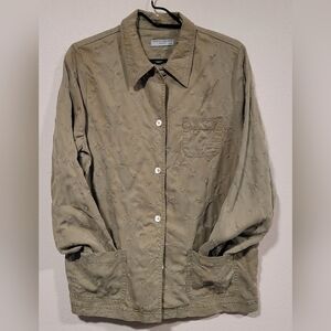 NWT Embroidered Olive Jacket Sz PL
